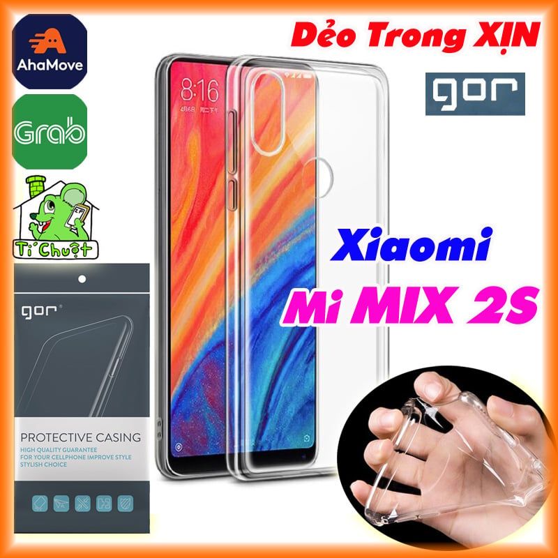 Ốp Lưng Xiaomi MI MIX 2S Chính Hãng GOR Dẻo Trong Suốt