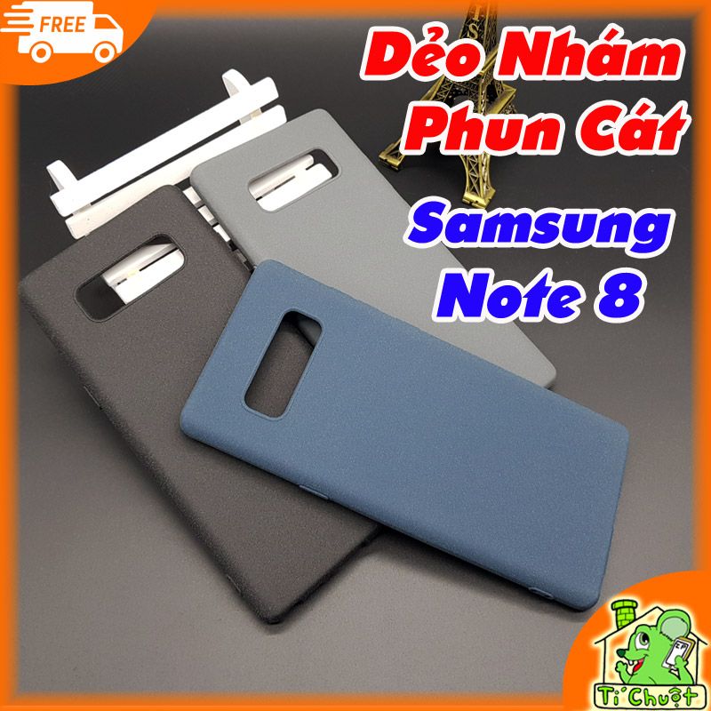 Ốp Lưng Samsung Note 8 Dẻo Màu Phun Cát Nhám Mịn
