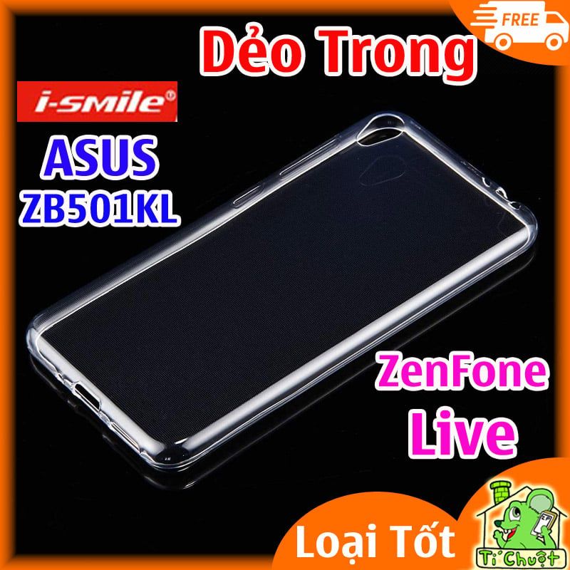 Ốp lưng ASUS ZenFone Live ZB501KL i-Smile Dẻo trong suốt