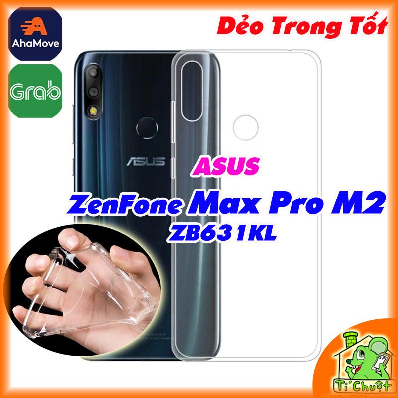 Ốp lưng Asus Zenfone Max Pro M2 ZB631KL Silicon Loại Tốt Dẻo trong suốt