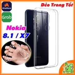 Ốp lưng NOKIA 8.1/ X7 Silicon Loại Tốt Dẻo Trong Suốt