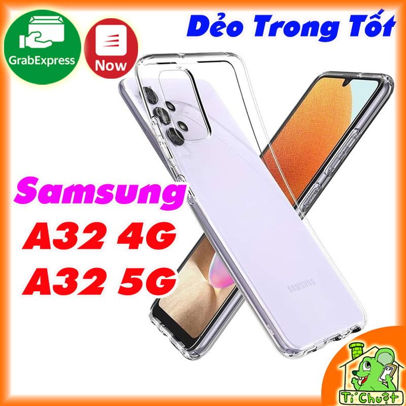Ốp lưng Samsung A32 4G/ A32 5G Silicon Loại Tốt Dẻo Trong Suốt