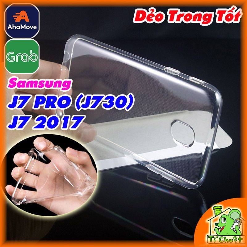 Ốp lưng Samsung J7 Pro Silicon dẻo trong suốt