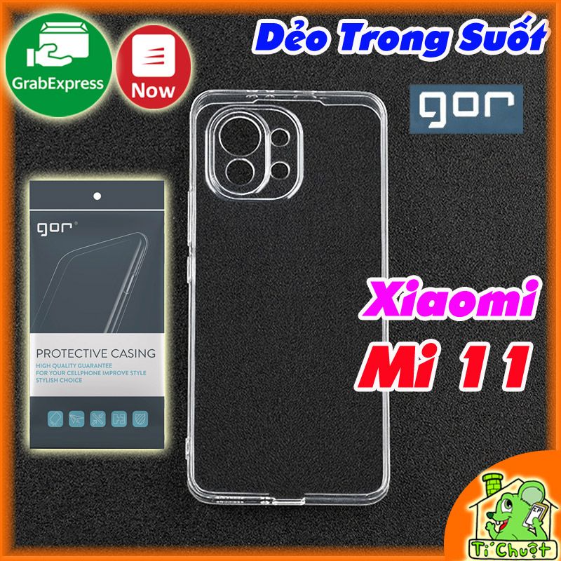 Ốp lưng Xiaomi Mi 11 5G Chính Hãng GOR Dẻo Trong Suốt