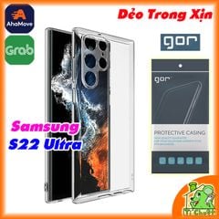 Ốp lưng Samsung S22 Ultra Chính Hãng GOR Silicon Dẻo Trong Suốt
