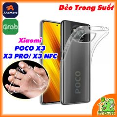 Ốp lưng Xiaomi POCO X3/ X3 NFC/ X3 PRO Silicon Dẻo Trong Suốt