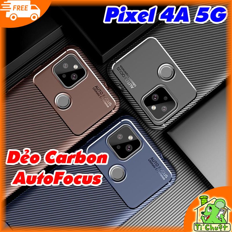 Ốp Lưng Google Pixel 4A 5G AutoFocus Vân 3D Carbon Chống Sốc