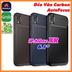 Ốp Lưng iPhone XR AutoFocus vân 3D Carbon Chống Sốc