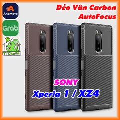 Ốp Lưng SONY Xperia 1 / XZ4 AutoFocus Vân 3D Carbon Chống Sốc