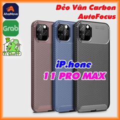 Ốp Lưng iPhone 11 PRO MAX AutoFocus vân 3D Carbon Chống Sốc