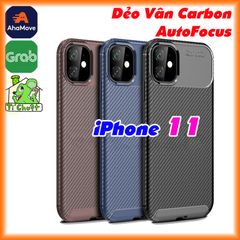 Ốp Lưng iPhone 11 AutoFocus vân 3D Carbon Chống Sốc