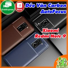 Ốp Lưng Xiaomi Redmi Note 9 AutoFocus Vân 3D Carbon Chống Sốc