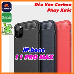 Ốp Lưng iPhone 11 PRO MAX Dẻo Carbon Phay Xước Chống Sốc