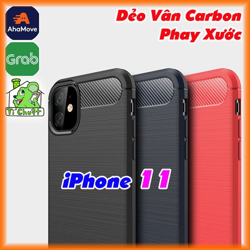 Ốp Lưng iPhone 11 Dẻo Carbon Phay Xước Chống Sốc