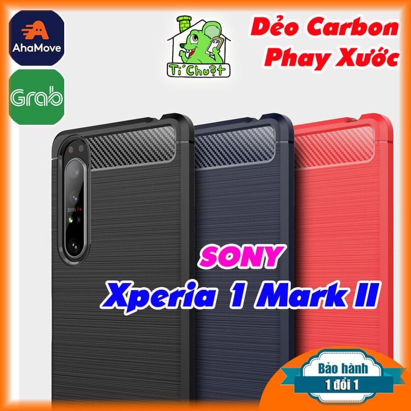 Ốp Lưng SONY XPERIA 1 Mark II Dẻo Carbon Phay Xước Chống Sốc