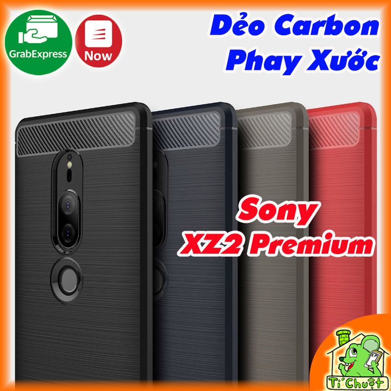 Ốp Lưng Sony XZ2 Premium dẻo cacbon phay xước chống sốc