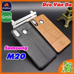 Ốp Lưng Samsung M20 Dẻo Vân Giả Da