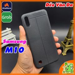 Ốp Lưng Samsung M10 Dẻo Vân Giả Da