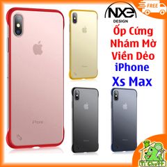 Ốp Lưng iPhone Xs Max Nhám Mờ Viền Màu Dẻo Không Cạnh Hông