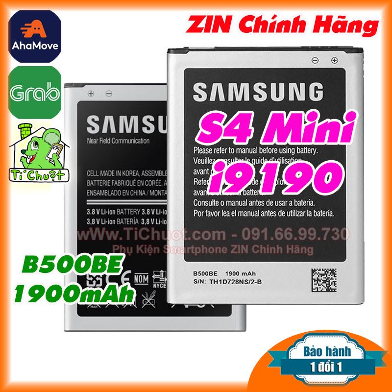 Pin Samsung B500BE 1900mAh Galaxy S4 Mini ZIN Chính Hãng