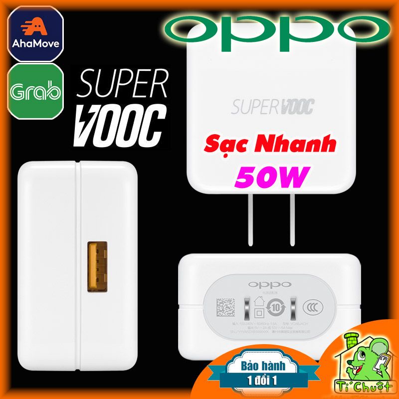 Sạc Nhanh SuperVOOC 50W OPPO F17 Pro, Realme X2 Pro... ZIN Chính Hãng