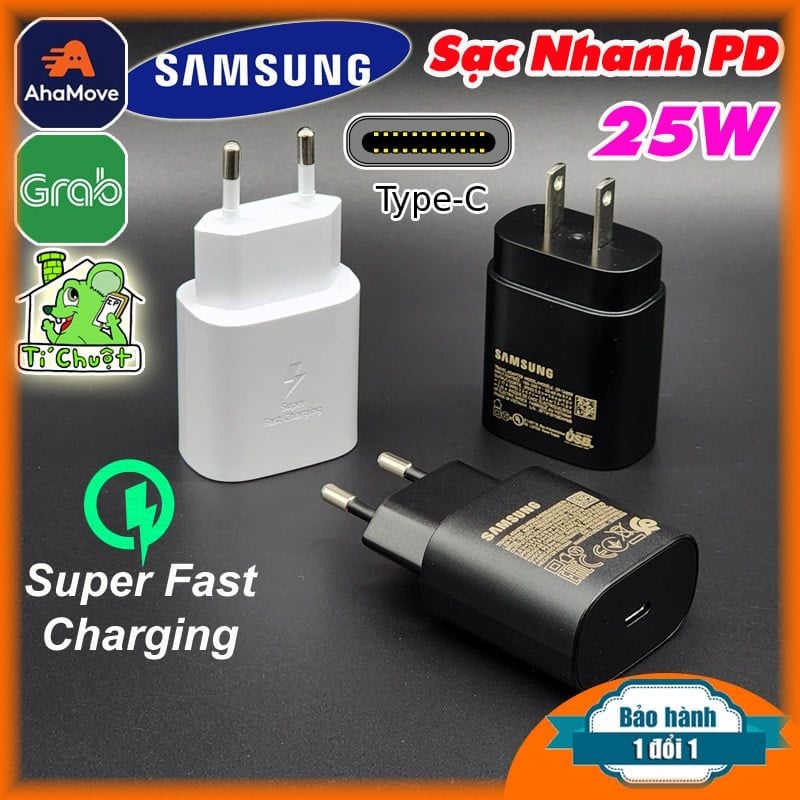 Sạc Siêu Nhanh Samsung 25W EP- TA800 chuẩn PD USB-C ZIN Chính Hãng