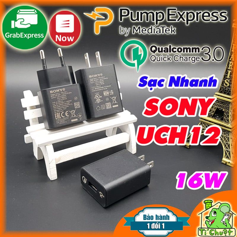 Sạc Nhanh Sony UCH12 16W ZIN có Pump Express 2.0 & QC 3.0