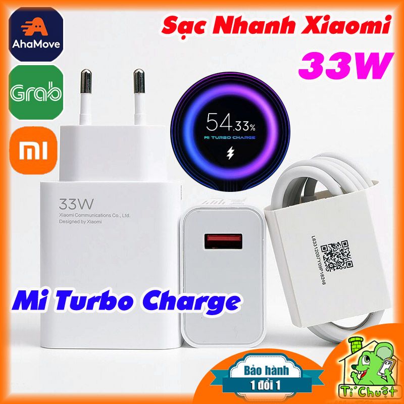 Sạc Nhanh Xiaomi 33W Mi Turbo Charge MDY-11 ZIN Chính Hãng