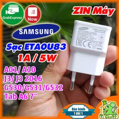 Sạc Samsung 5W 1A ETA0U83 5W ZIN Chính Hãng Galaxy A01/ A10/ G531- Tab A6 7