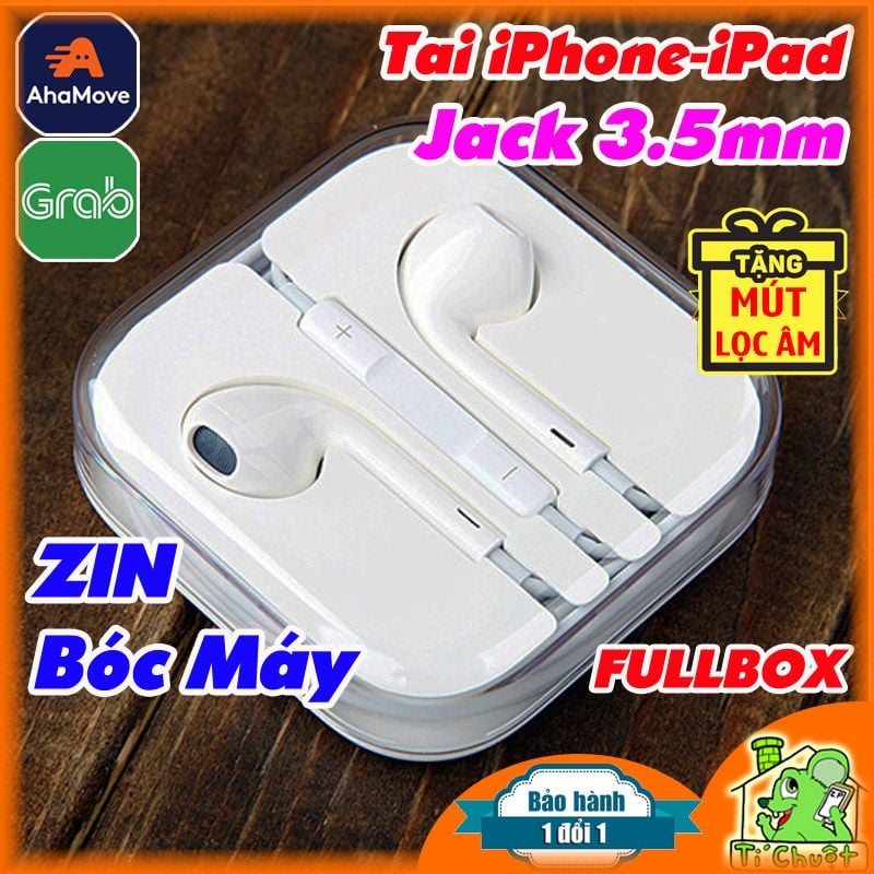 Tai nghe Apple EarPods Jack 3.5mm iPhone SE/ 5s/ 6/ 6s Plus ZIN Chính Hãng