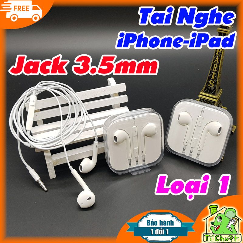 Tai nghe EarPods jack 3.5mm iPhone 5s/ 6/ 6s Plus Foxconn Loại 1