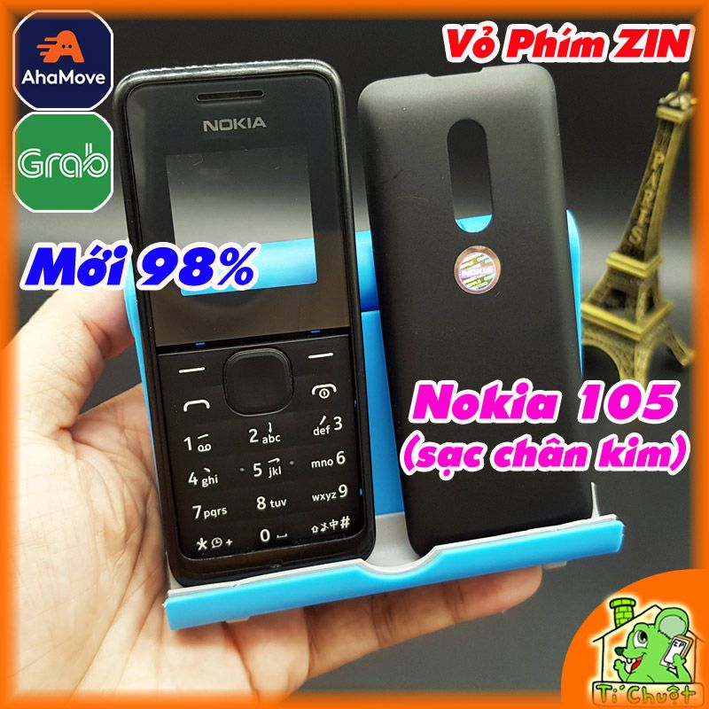 Vỏ phím NOKIA 105 1 sim 2013 ZIN [Model sạc chân kim]