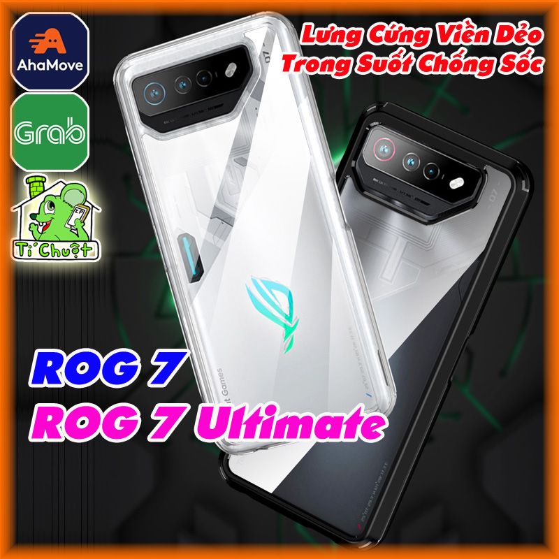 Ốp Lưng ASUS ROG 7/ ROG 7 Ultimate Lưng Cứng Viền Dẻo Trong Suốt Chống Sốc