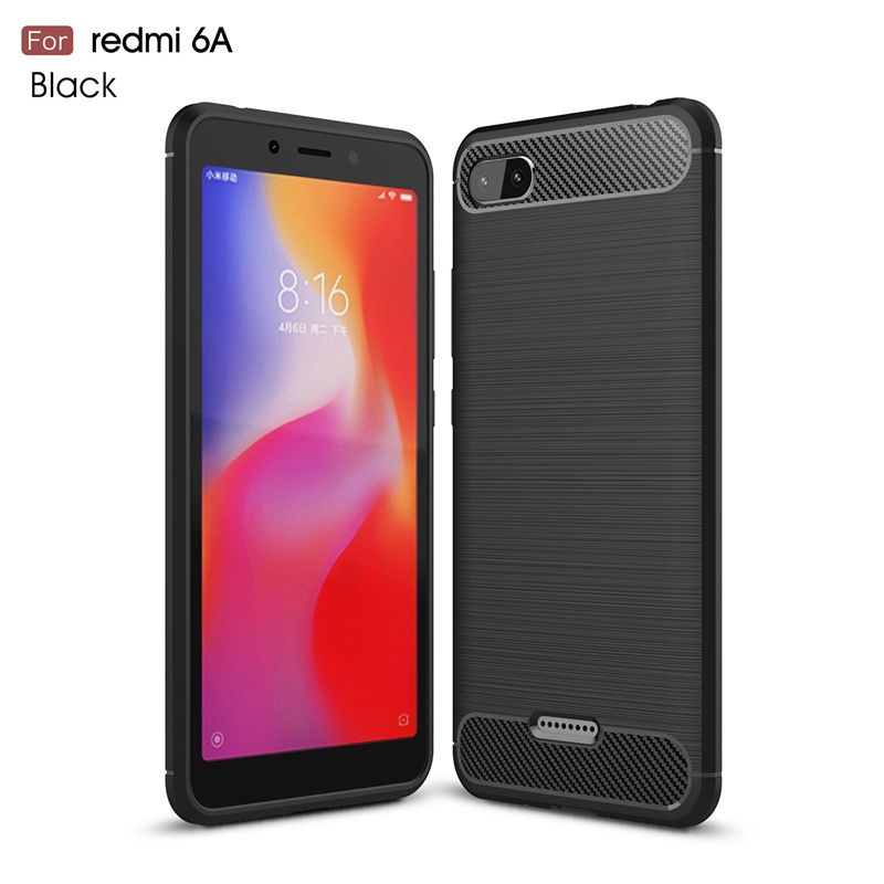 Ốp Lưng Xiaomi Redmi 6A Dẻo Cacbon Phay Xước chống sốc