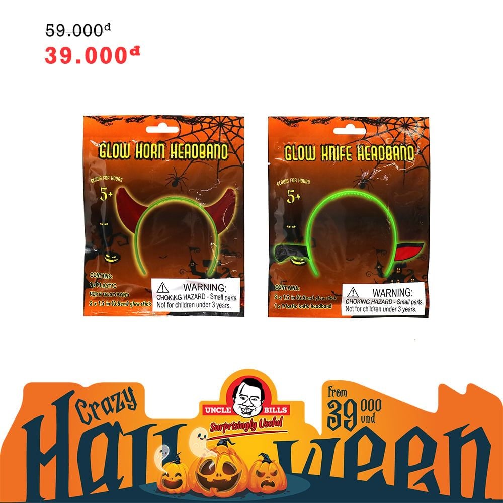 Cài tóc sừng phát sáng Halloween UBL UH01145