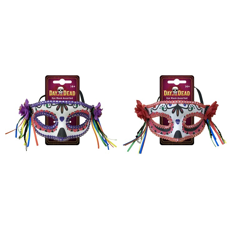Eye Mask - Day Of The Dead - 2 Assorted UH02218