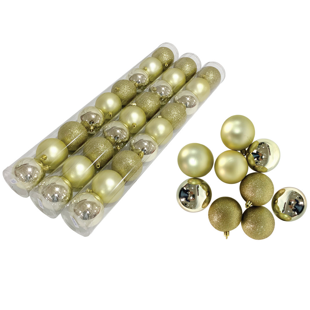 BAUBLES TUBE 9pc 70mm CHAMPAGNE Uncle Bills XD0253