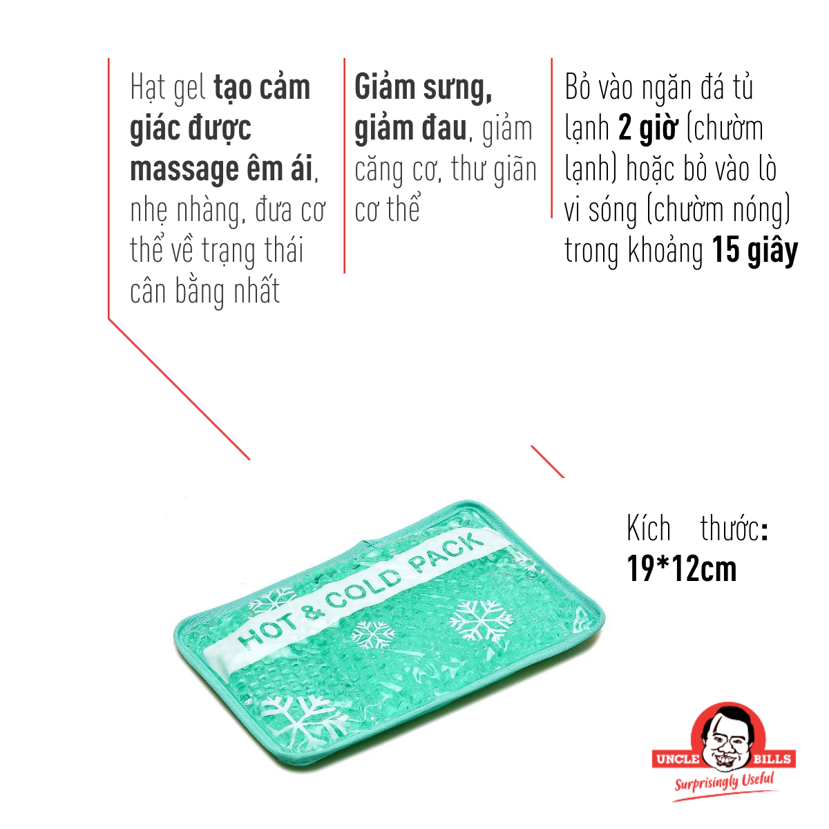 Túi Chườm Nóng Lạnh Dạng Gel Uncle Bills AG2083