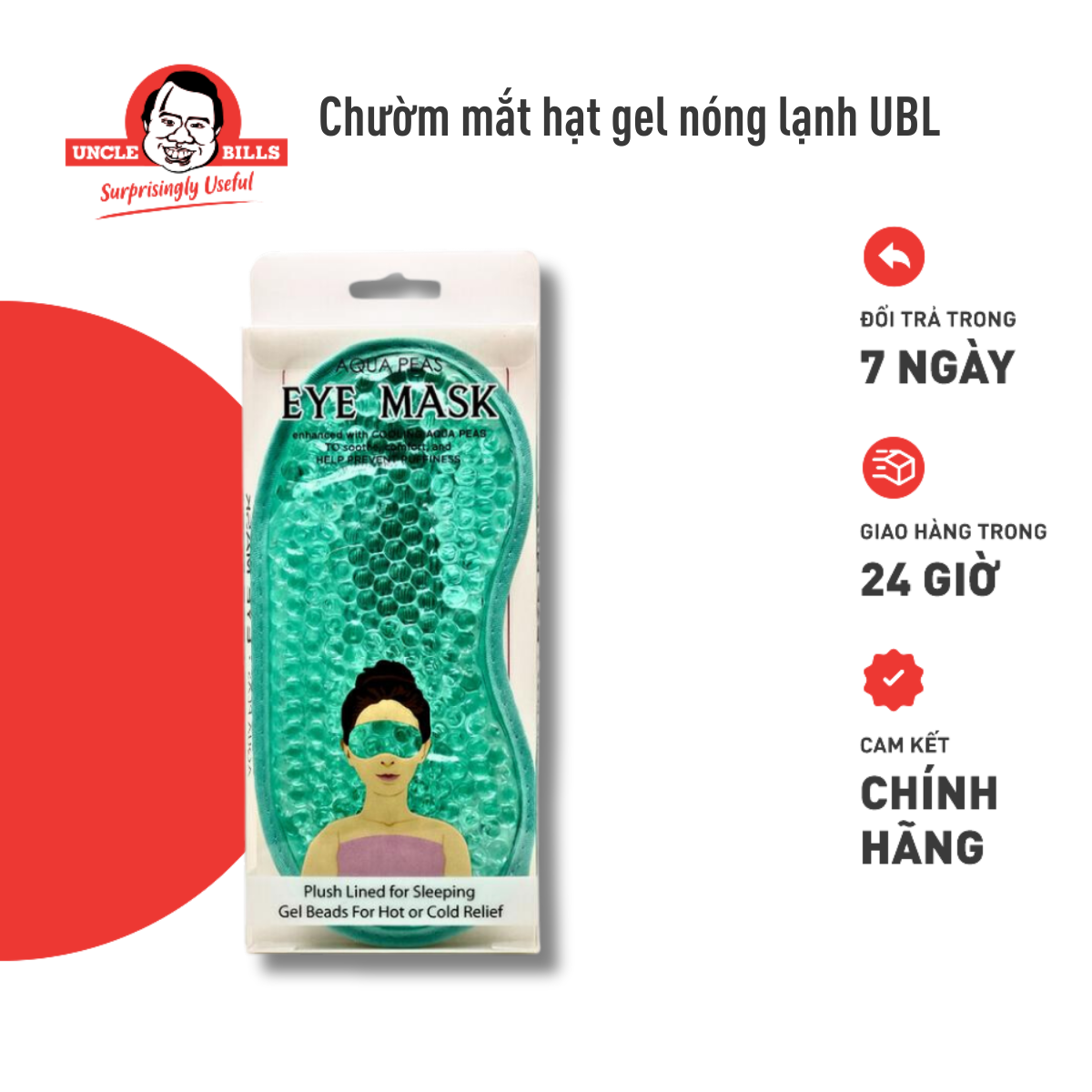 Chườm Mắt Nóng Lạnh Dạng Gel Uncle Bills AG2084