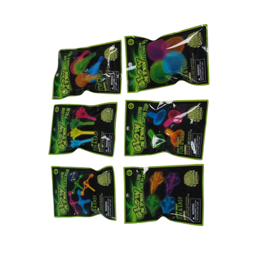 GLOW PARTY FAVOURS 6ASST UBL AJ0024