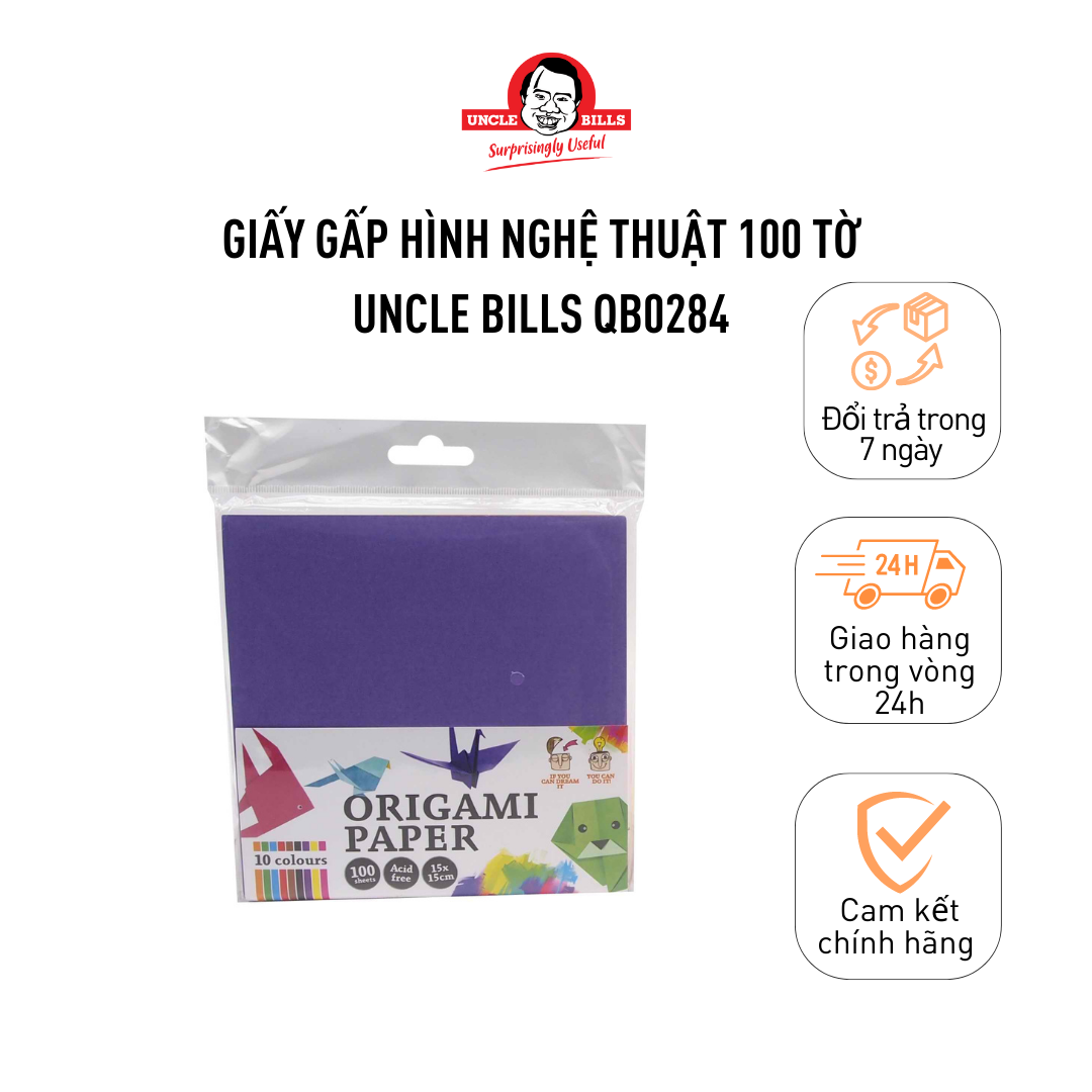 Giấy Gấp Hình Nghệ Thuật Bộ 100 Tờ Uncle Bills QB0284