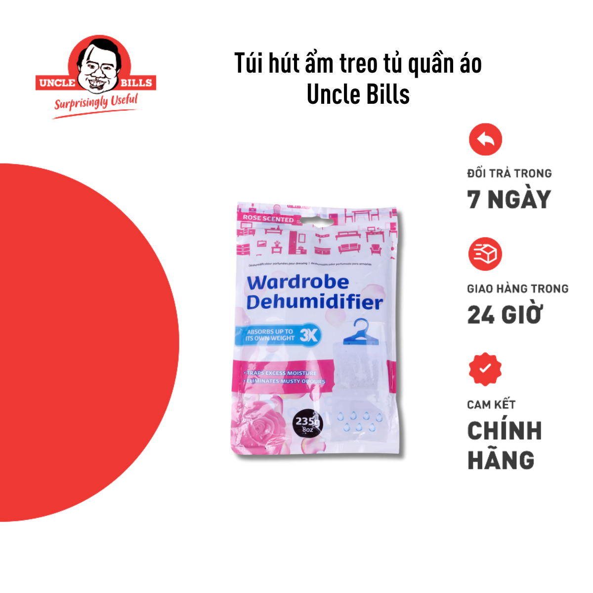 Túi Hút Ẩm Treo Tủ Quần Áo Uncle Bills BA2201