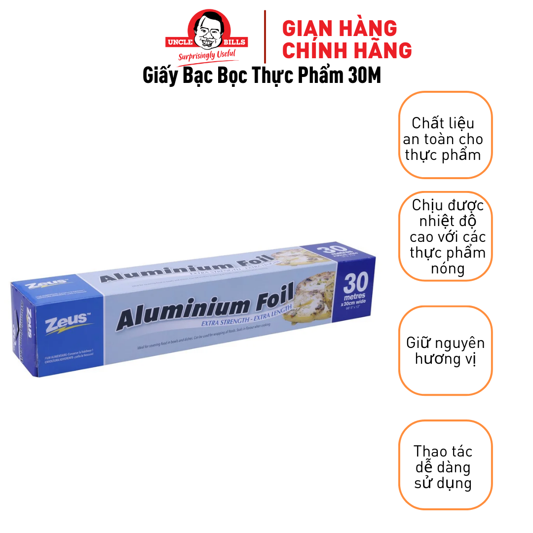 Giấy bạc bọc thực phẩm 30m Uncle Bills BC0477