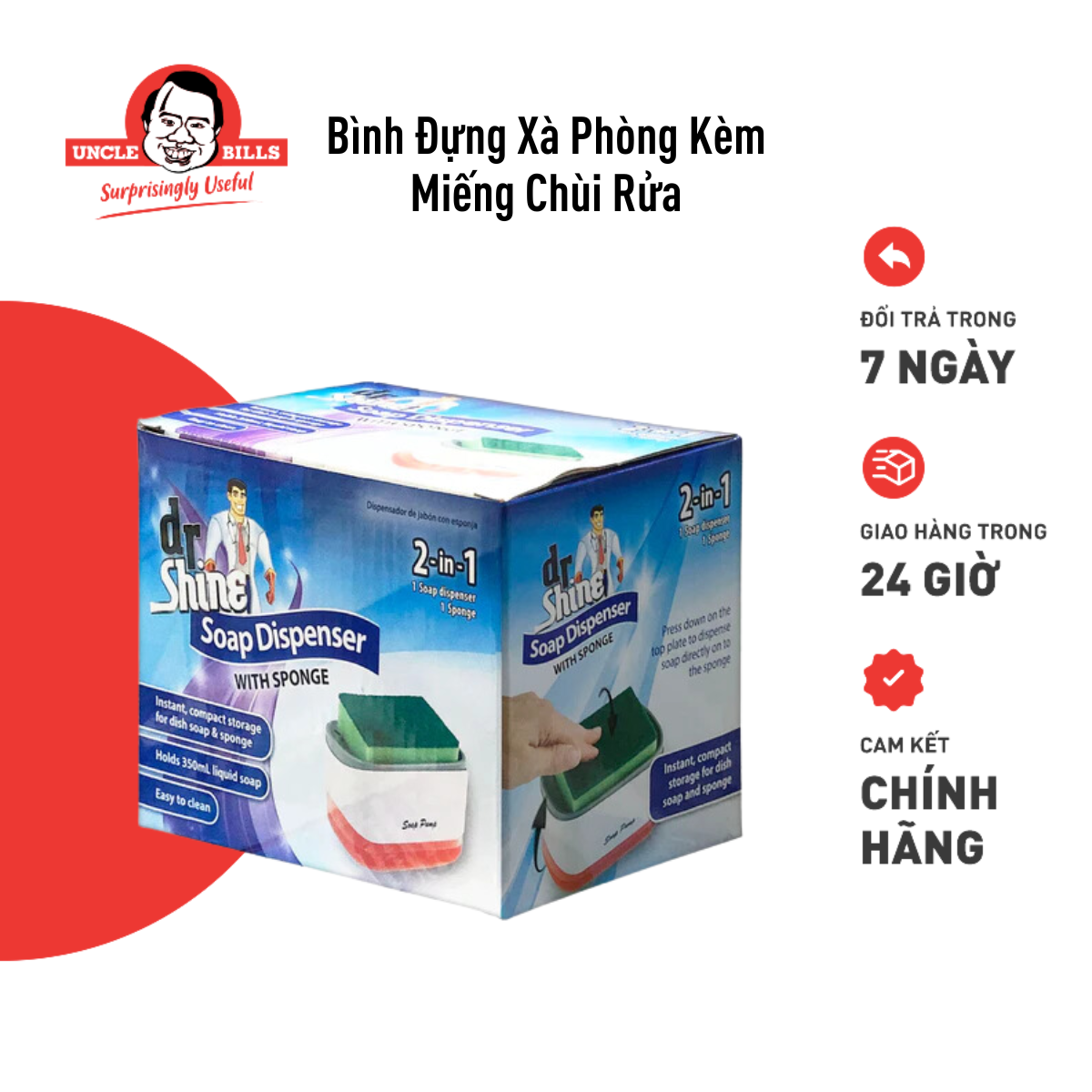 Hộp đựng nước rửa chén kèm miếng bọt biển BB0949