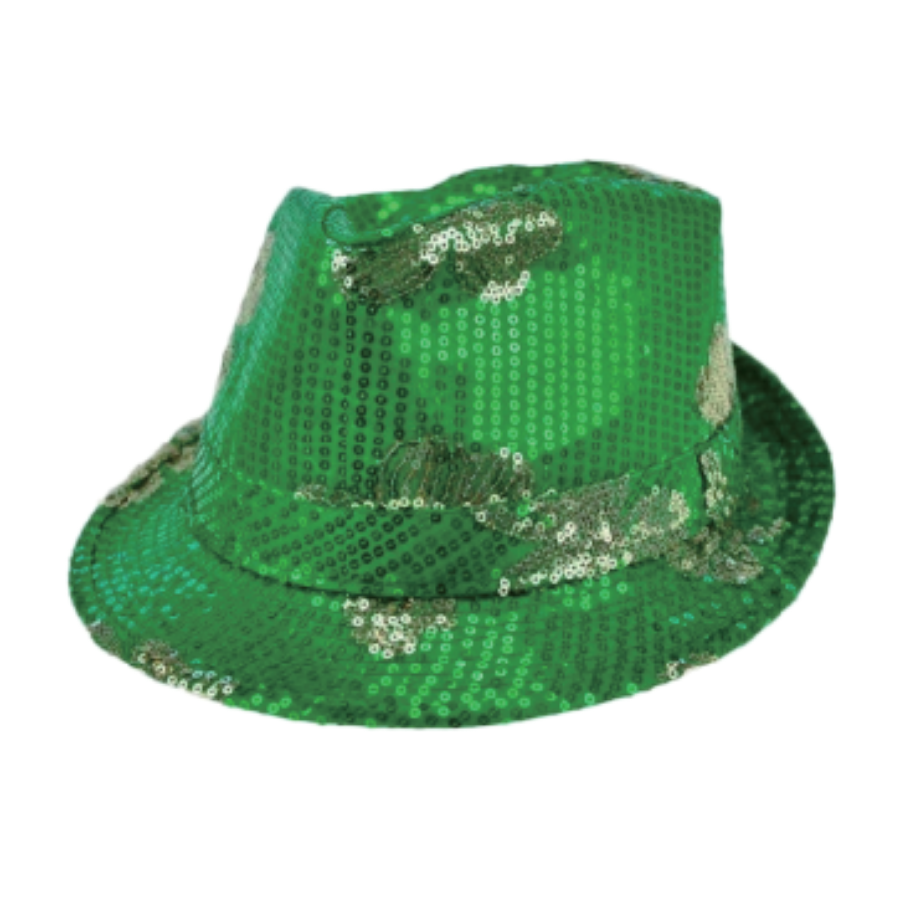 SEQUIN SHAMROCK HAT UBL BS0050