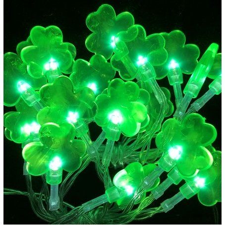 STRING LIGHT 10 LEDs   SHAMROCKS