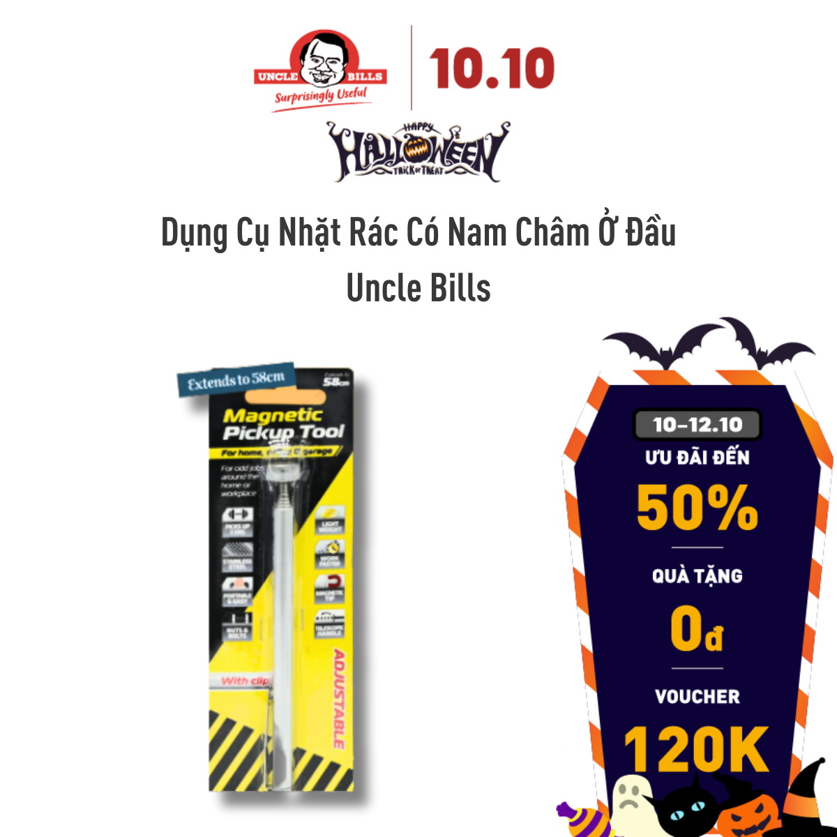 Dụng Cụ Nhặt Rác Có Nam Châm Ở Đầu UBL HB0033