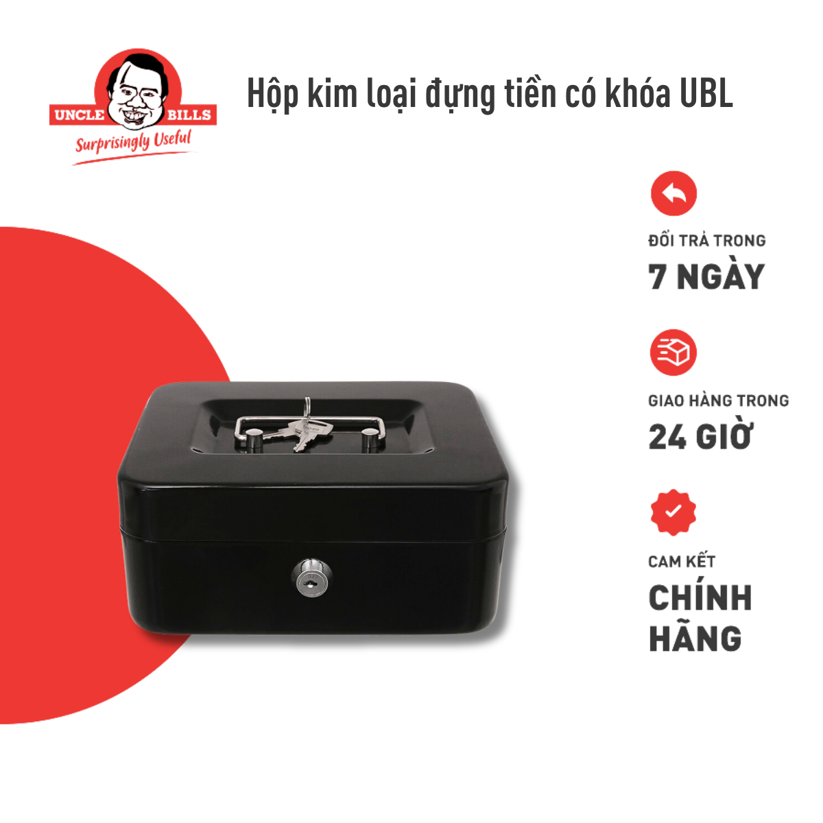 Hộp kim loại đựng tiền vật dụng cá nhân Uncle Bills HG0095