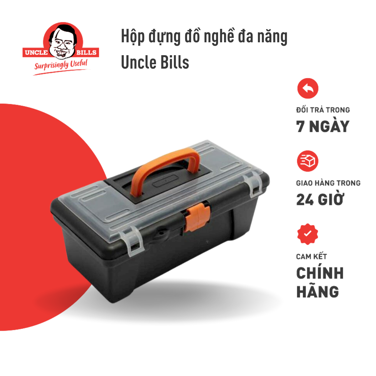 Hộp Đựng Dụng Cụ Uncle Bills Bằng Nhựa Kích Thước 30 x 14.5 x 11.5cm HT0105