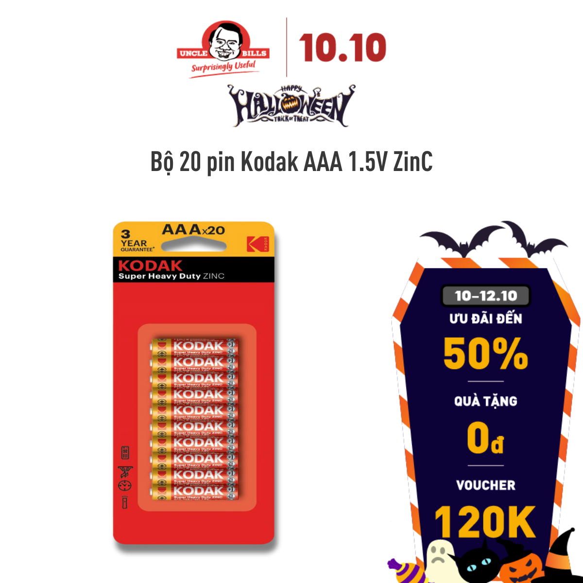 Pin Kodak AAA Bộ 20 Pin Uncle Bills IB0121